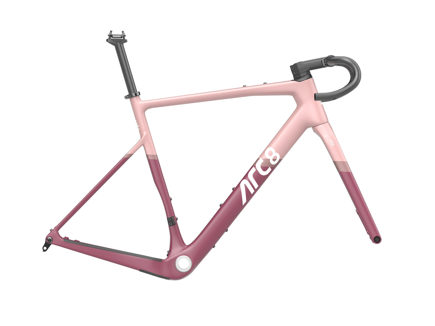 ARC8 Eero Gravel Frameset | Light Pink / Dark Pink