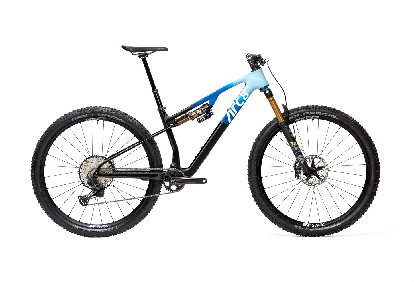 ARC 8 Essential Blue & Carbon. Shimano XT and Fox Factory Suspension