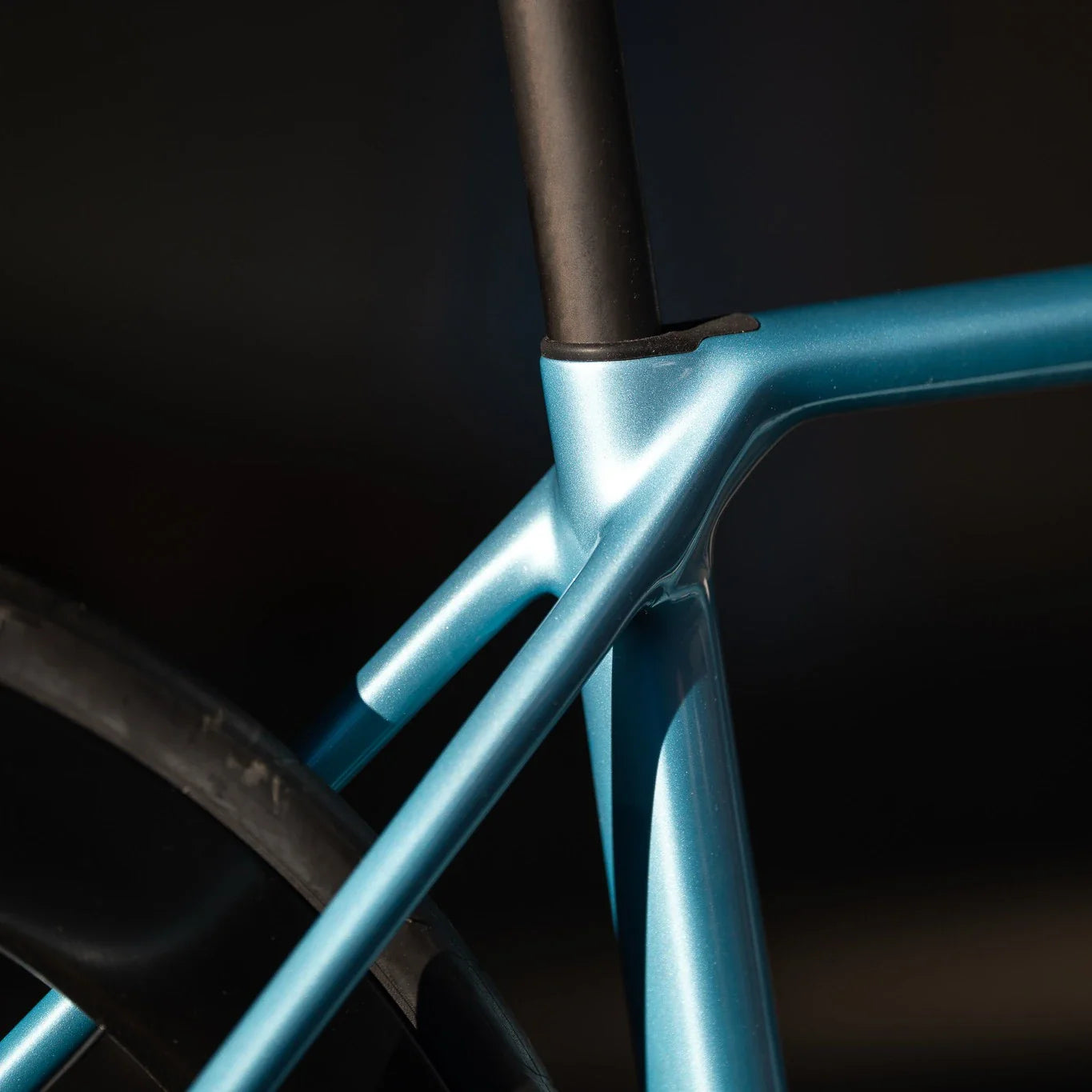 Close up of ARC8 seat stays and seat tube