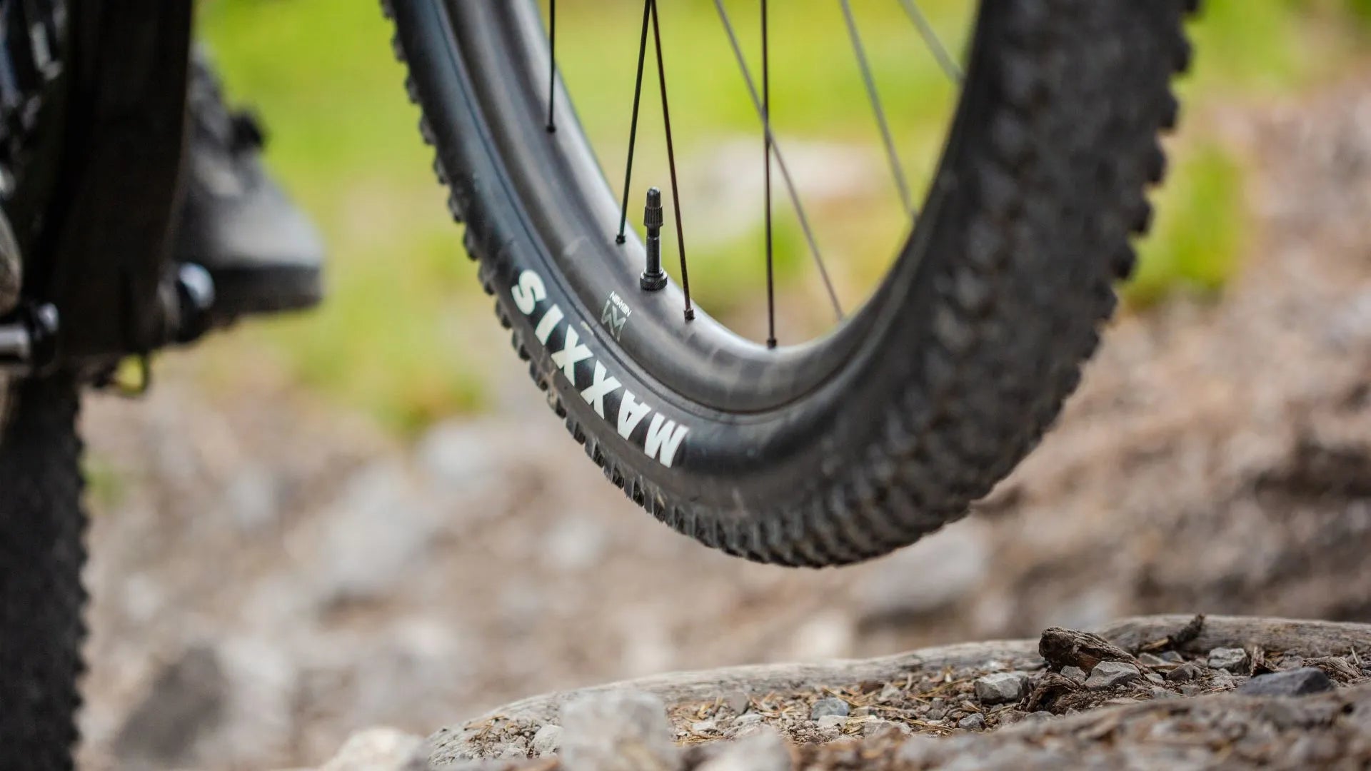 Phase30 Light Carbon Wheelset with Vonoa Carbon Spokes. On a bike being ridden