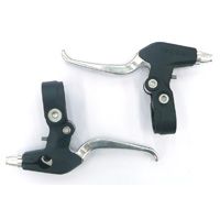 BRAKE LEVER SET – V Brake, Kids Bikes, 3 Finger, Black & Silver